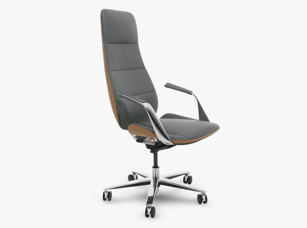REVOTICA TITANIUM 101J-03 SZÜRKE VALÓDI BŐR IRODASZÉK